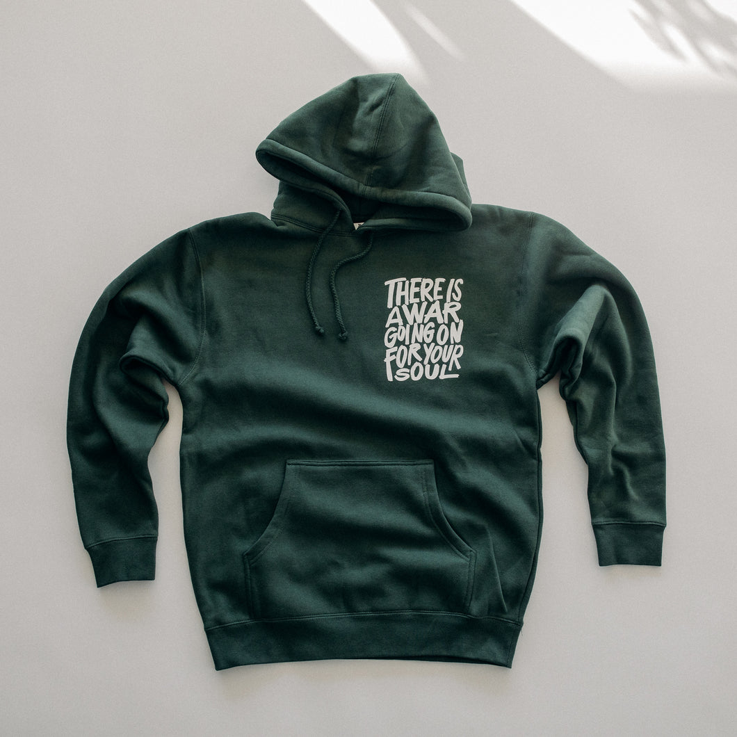 War For Your Soul Alpine Green Hoodie