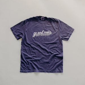 Go and Make (Script) Grape T-Shirt