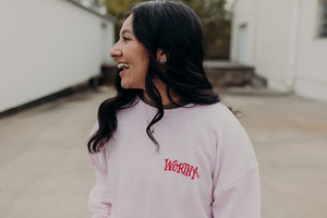 Revelation 4:9-11 Pale Pink Crewneck