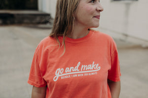 Go and Make (Script) Salmon T-Shirt