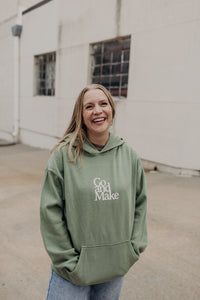 Go and Make Oil Green Hoodie