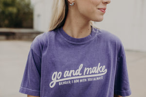 Go and Make (Script) Grape T-Shirt