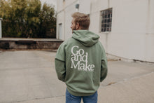 Load image into Gallery viewer, Go and Make Oil Green Hoodie
