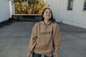 Go and Make (Script) Sandstone Hoodie