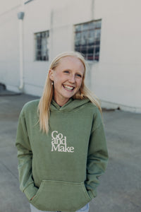 Go and Make Oil Green Hoodie