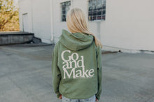 Load image into Gallery viewer, Go and Make Oil Green Hoodie
